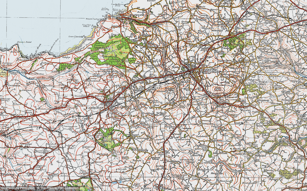 Old Map of Tregajorran, 1919 in 1919