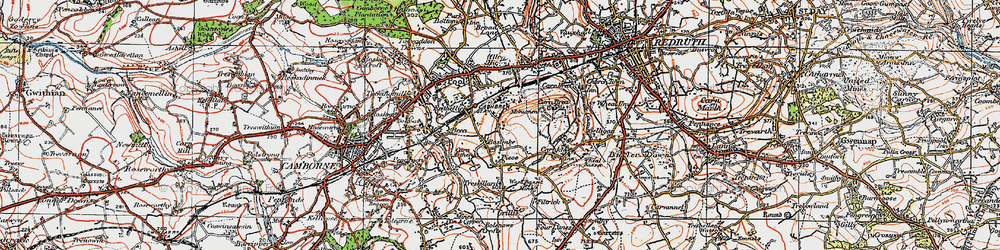Old map of Tregajorran in 1919
