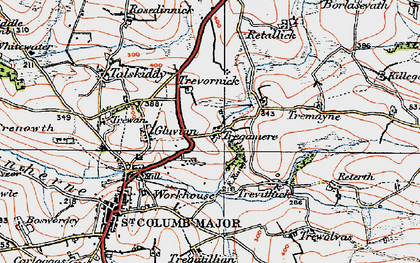 Old map of Tregamere in 1919