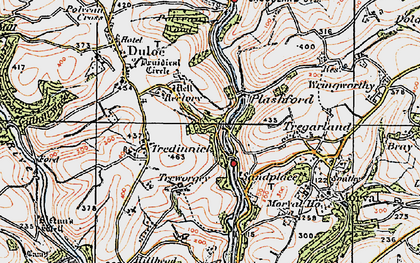 Old map of Tregarlandbridge in 1919