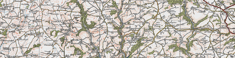 Old map of Tregarlandbridge in 1919