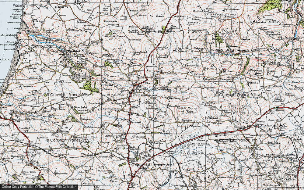 Old Map of Tregatillian, 1919 in 1919