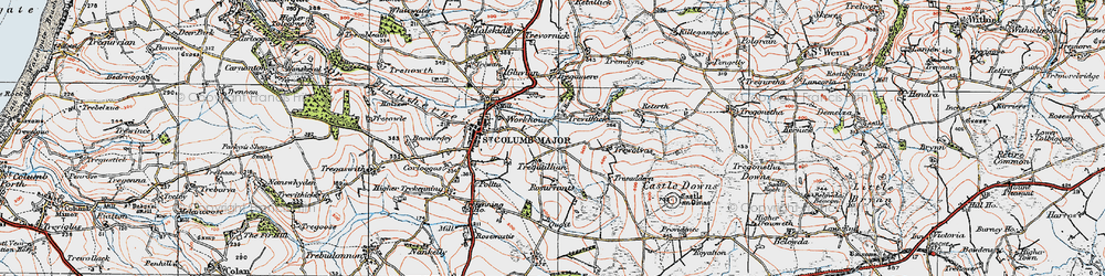 Old map of Tregatillian in 1919