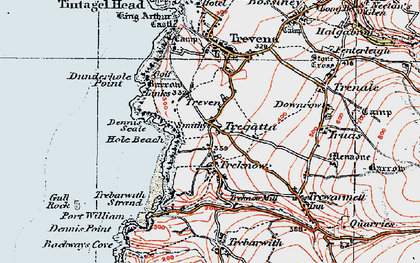 Old map of Tregatta in 1919