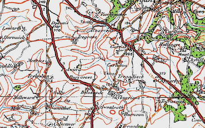 Old map of Tregear in 1919
