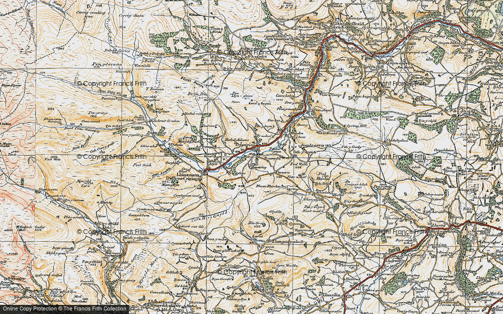 Old Map of Tregeiriog, 1921 in 1921
