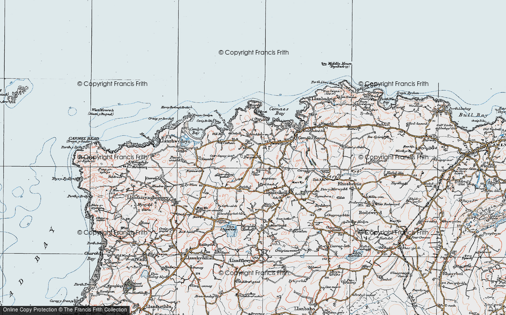 Old Map of Tregele, 1922 in 1922