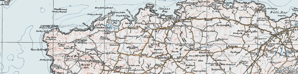 Old map of Tregele in 1922