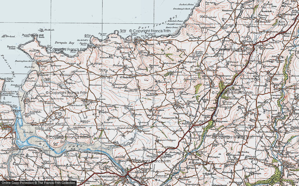 Old Map of Tregellist, 1919 in 1919