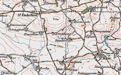 Old map of Tregellist in 1919