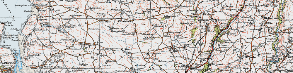 Old map of Tregellist in 1919