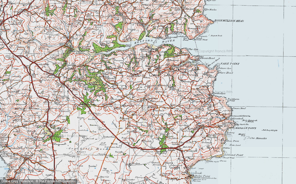 Old Map of Tregidden, 1919 in 1919