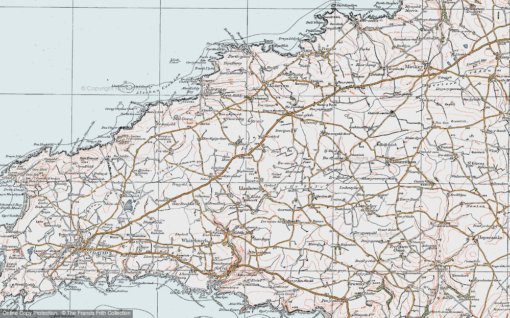 Old Map of Treglemais, 1922 in 1922