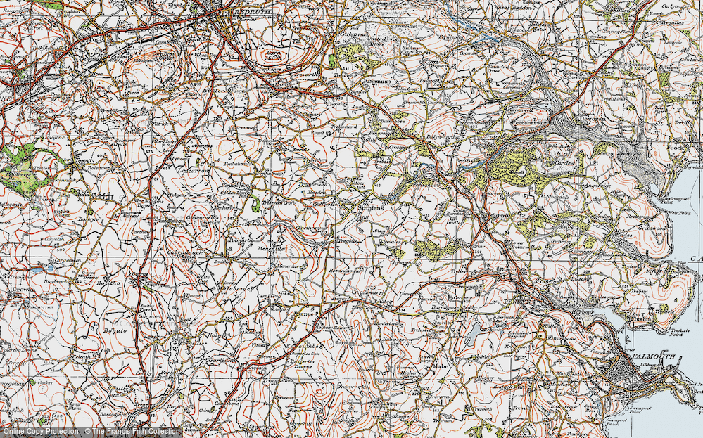 Old Map of Tregolls, 1919 in 1919