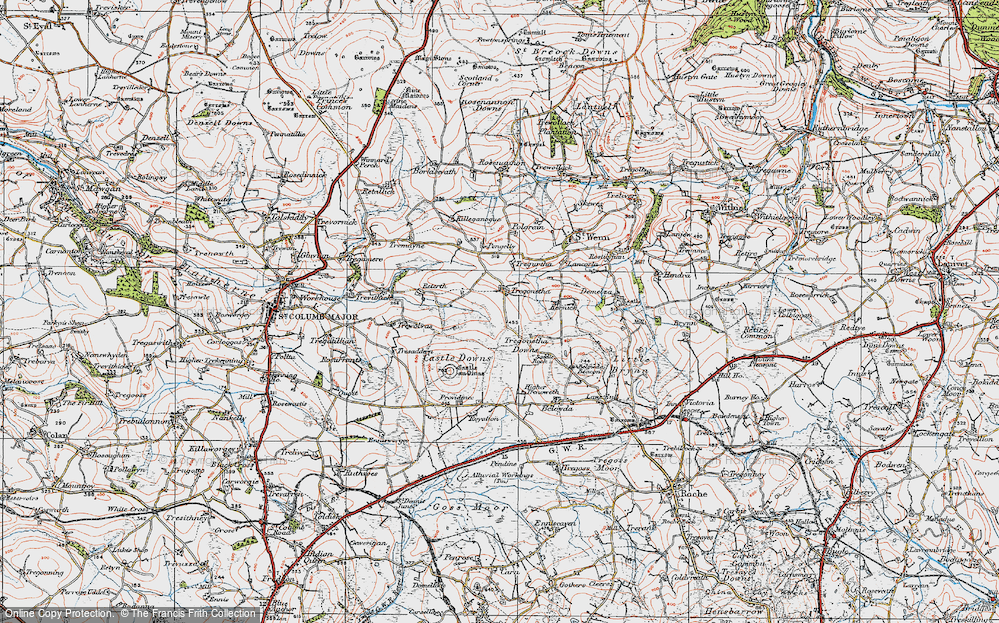 Old Map of Tregonetha, 1919 in 1919