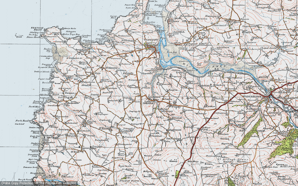 Old Map of Tregonna, 1919 in 1919