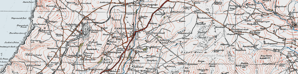 Old map of Tregoodwell in 1919