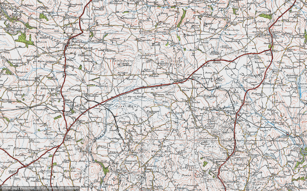 Old Map of Tregoss, 1919 in 1919
