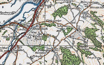 Old map of Tregoyd Mill in 1919