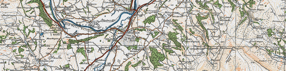 Old map of Tregoyd Mill in 1919