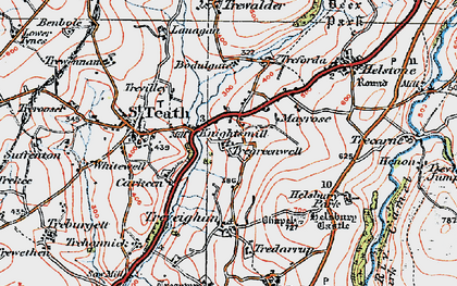 Old map of Tregreenwell in 1919