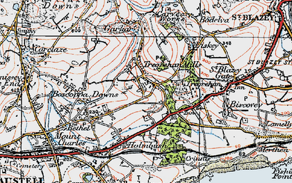 Old map of Tregrehan Mills in 1919