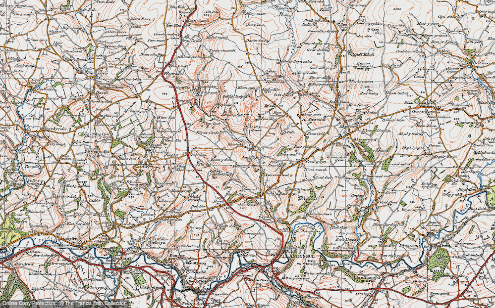 Old Map of Tregroes, 1923 in 1923