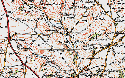 Old map of Tregroes in 1923