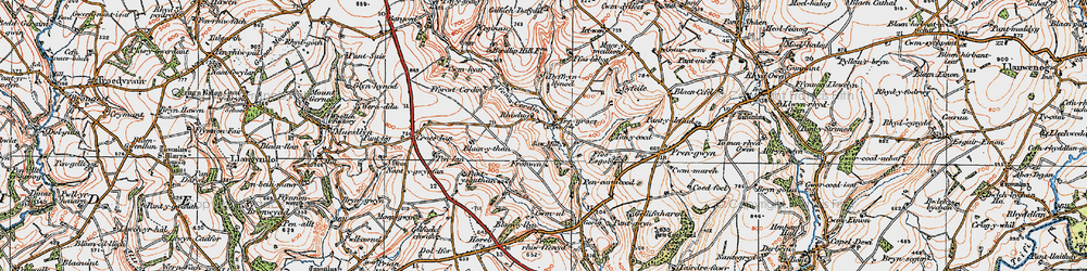 Old map of Tregroes in 1923