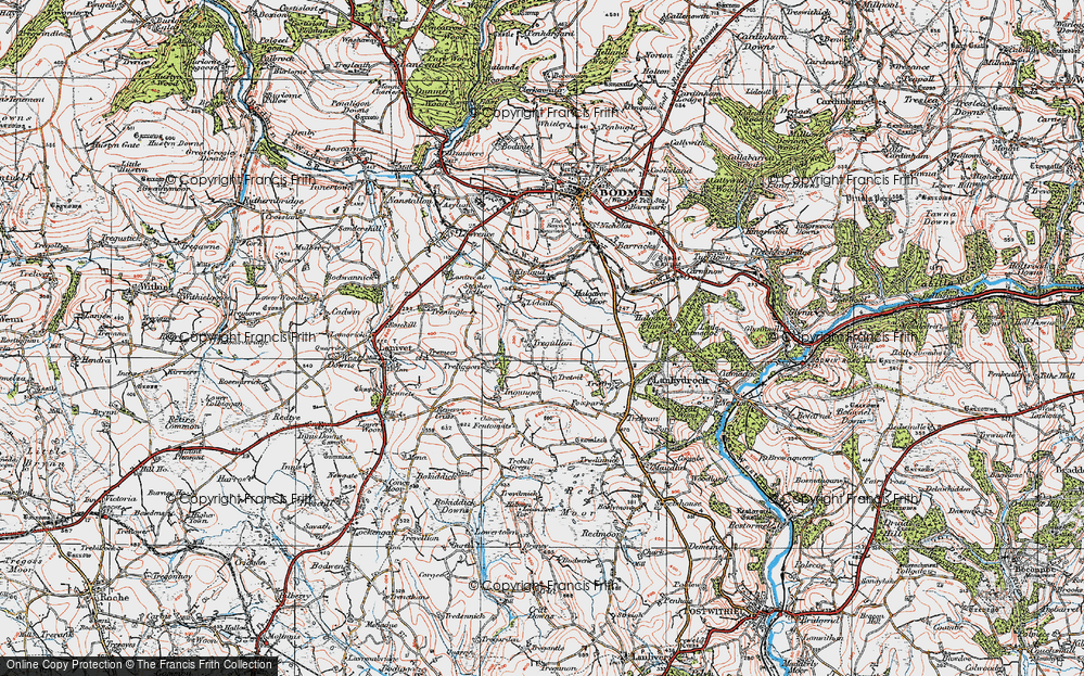 Old Map of Tregullon, 1919 in 1919