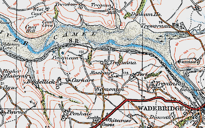 Old map of Tregunna in 1919