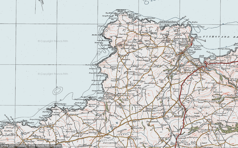 Old Map of Tregyddulan, 1923 in 1923