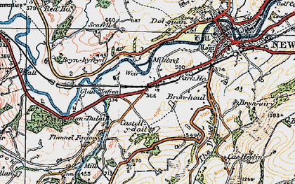 Old map of Trehafren in 1920