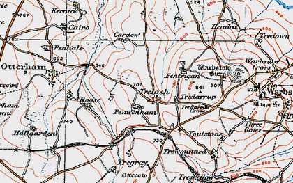 Old map of Trelash in 1919