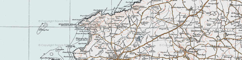 Old map of Trelewyd in 1922