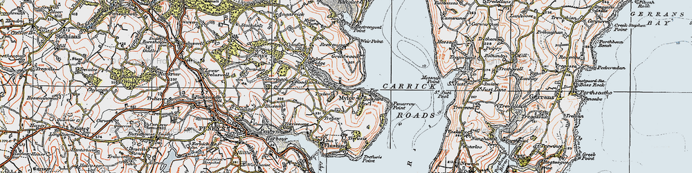 Old map of Trelew in 1919