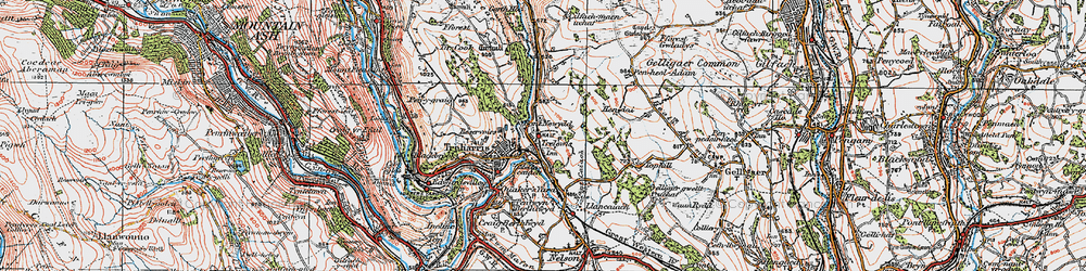Old map of Trelewis in 1919