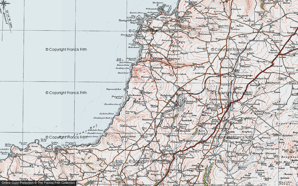 Old Map of Treligga, 1919 in 1919
