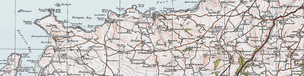 Old map of Trelights in 1919