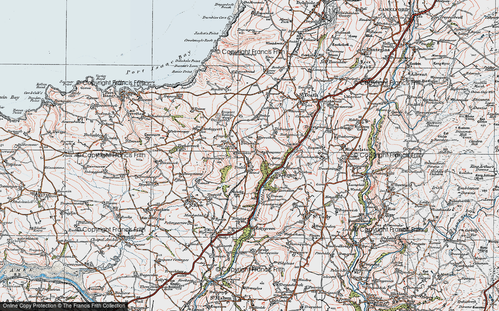 Old Map of Historic Map covering Bokelly in 1919
