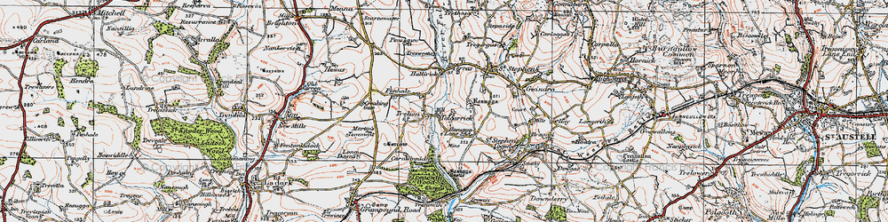Old map of Trelion in 1919