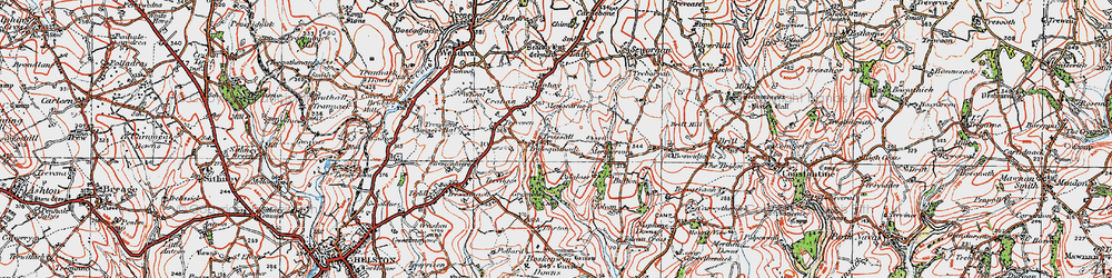 Old map of Tolvan in 1919