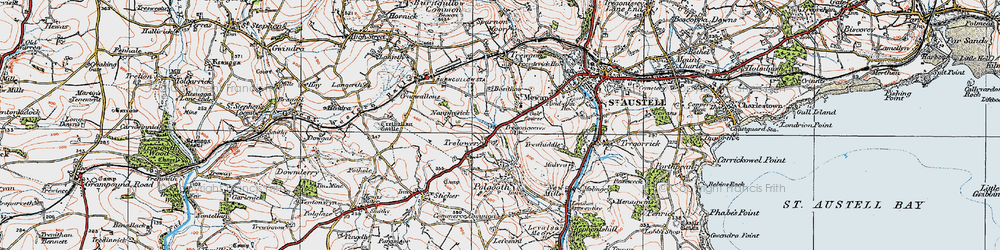 Old map of Trelowth in 1919