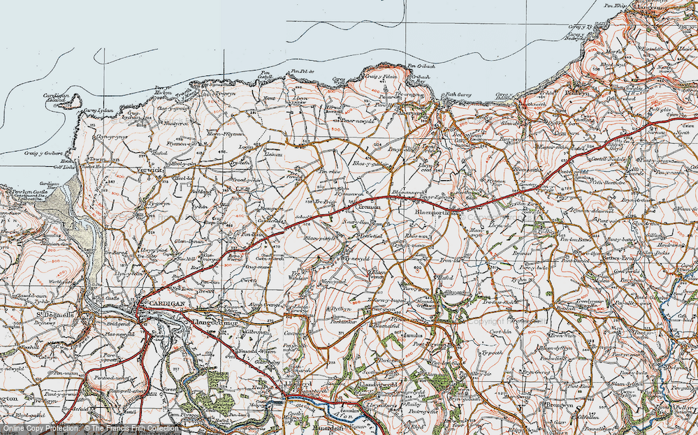 Old Map of Tremain, 1923 in 1923
