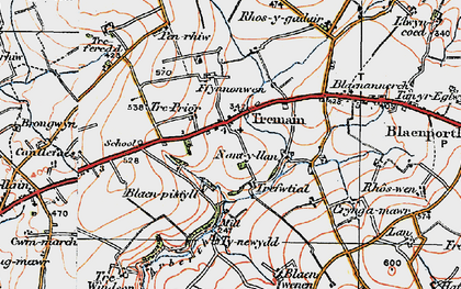 Old map of Tremain in 1923