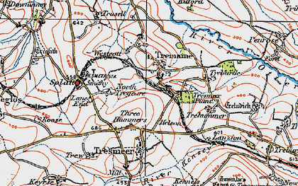 Old map of Tremaine in 1919