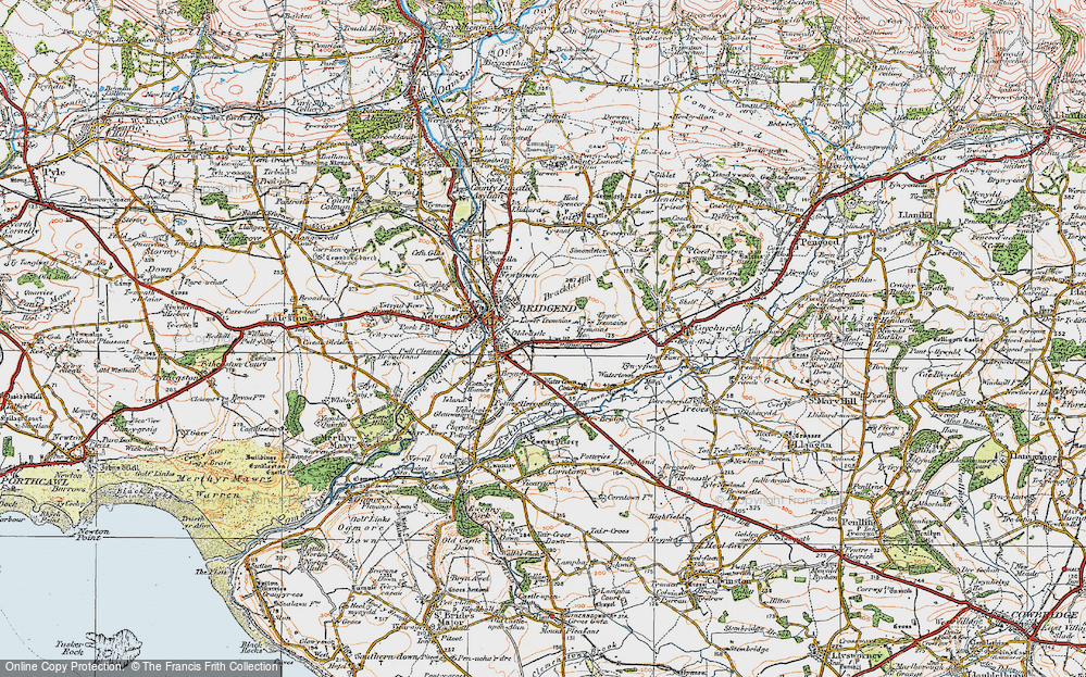 Old Map of Tremains, 1922 in 1922