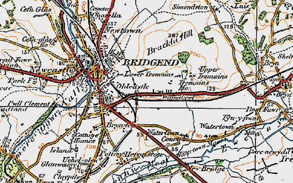 Old map of Tremains in 1922