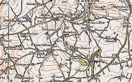 Old map of Tremar in 1919