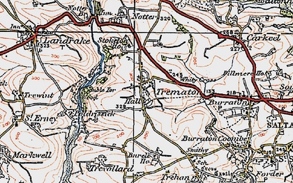 Old map of Whity Cross in 1919